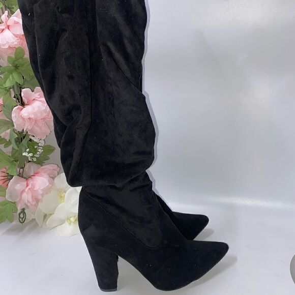 Knee High Faux Suede Boots 8.5 - Picture 1 of 6